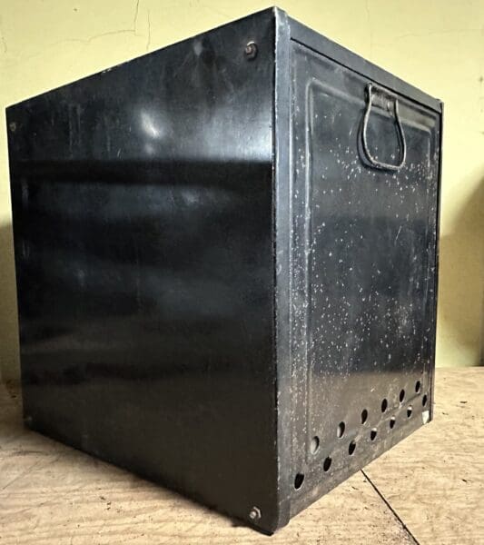 1940's Black Metal Worker Lunch Box - The American Thermos Bottle