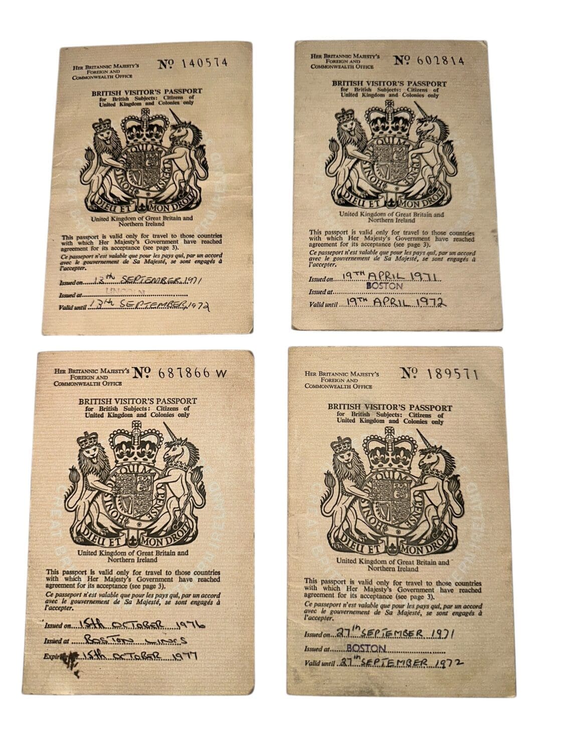 THB11954 passport Great Britain assorted • Trevor Howsam