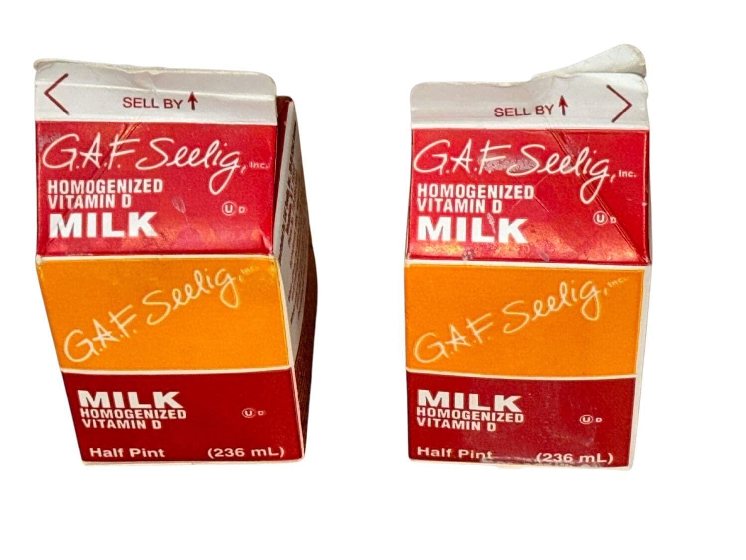 THB13398 American milk cartons (waxed card) half pint / pint