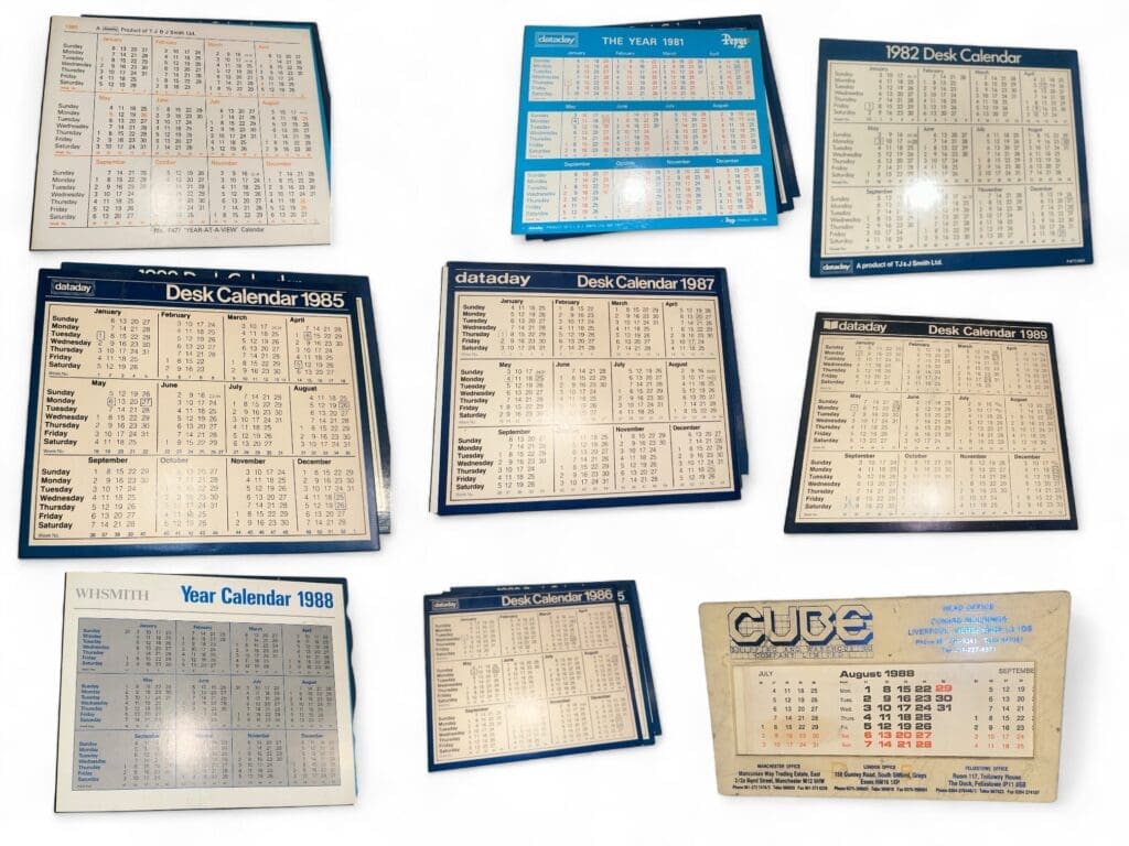 THB14968 Desk calendar 1980s assorted • Trevor Howsam Limited (Boston)